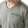 T-shirt homme avec poche manches longues en burn out Rob