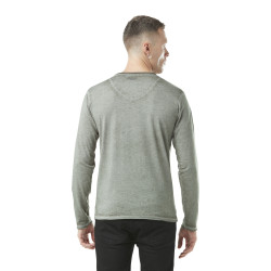 T-shirt homme avec poche manches longues en burn out Rob