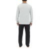 Ensemble Pyjama long homme en coton uni Logo poitrine