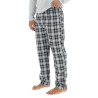 Ensemble Pyjama long homme en popeline à carreaux et Logo poitrine Ensemble Pyjama long homme en popeline à carreaux et Logo poitrine