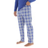 Ensemble Pyjama long homme en popeline à carreaux et Logo poitrine Ensemble Pyjama long homme en popeline à carreaux et Logo poitrine