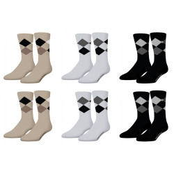 Lot de 6 paires de chaussettes de ville Serge Blanco Losange