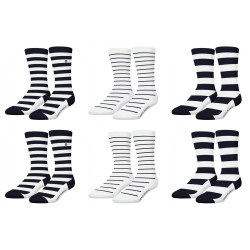 Lot de 6 paires de chaussettes de ville Serge Blanco Marin