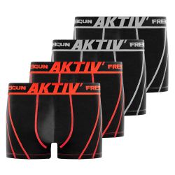 Lot de 4 boxers en coton homme Aktiv