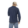 Chemise homme manches longues chambray et col velours et patch Fuel Chemise homme manches longues chambray et col velours et patch Fuel