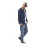 Chemise homme manches longues chambray et col velours et patch Fuel Chemise homme manches longues chambray et col velours et patch Fuel