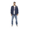 Chemise homme manches longues chambray et col velours et patch Fuel Chemise homme manches longues chambray et col velours et patch Fuel