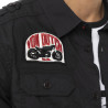 Chemise homme manches longues en popeline patchs et logo dos Pick Chemise homme manches longues en popeline patchs et logo dos Pick