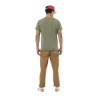 T-shirt homme col rond regular en coton effet usé print devant Lone
