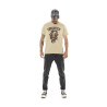 T-shirt homme col rond chiné regular print devant Vibra