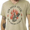 T-shirt homme col V en coton print devant Lighter