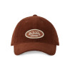 Casquette dad cap adulte en velours avec patch Log