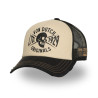 Casquette trucker avec filet souple effet bamboo avec print Crew