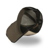 Casquette trucker avec filet souple effet bamboo avec print Crew
