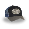 Casquette trucker avec filet adulte effet usé et patch brodé Used