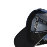 Casquette trucker avec filet adulte effet usé et patch brodé Used