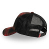Casquette baseball en flannelle a carreaux