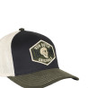 Casquette trucker semi curve visiere en velours avec badge