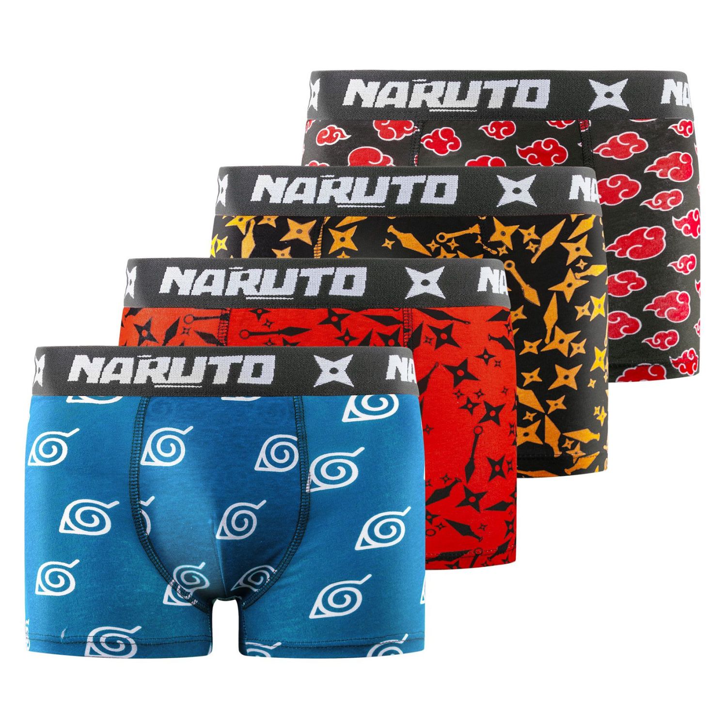Lot de 4 boxers enfant Naruto Shippuden