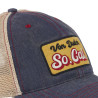 Casquette baseball avec filet souple adulte et patchs Mac Socal