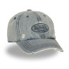 Casquette baseball adulte en jean avec effet destroy Jean