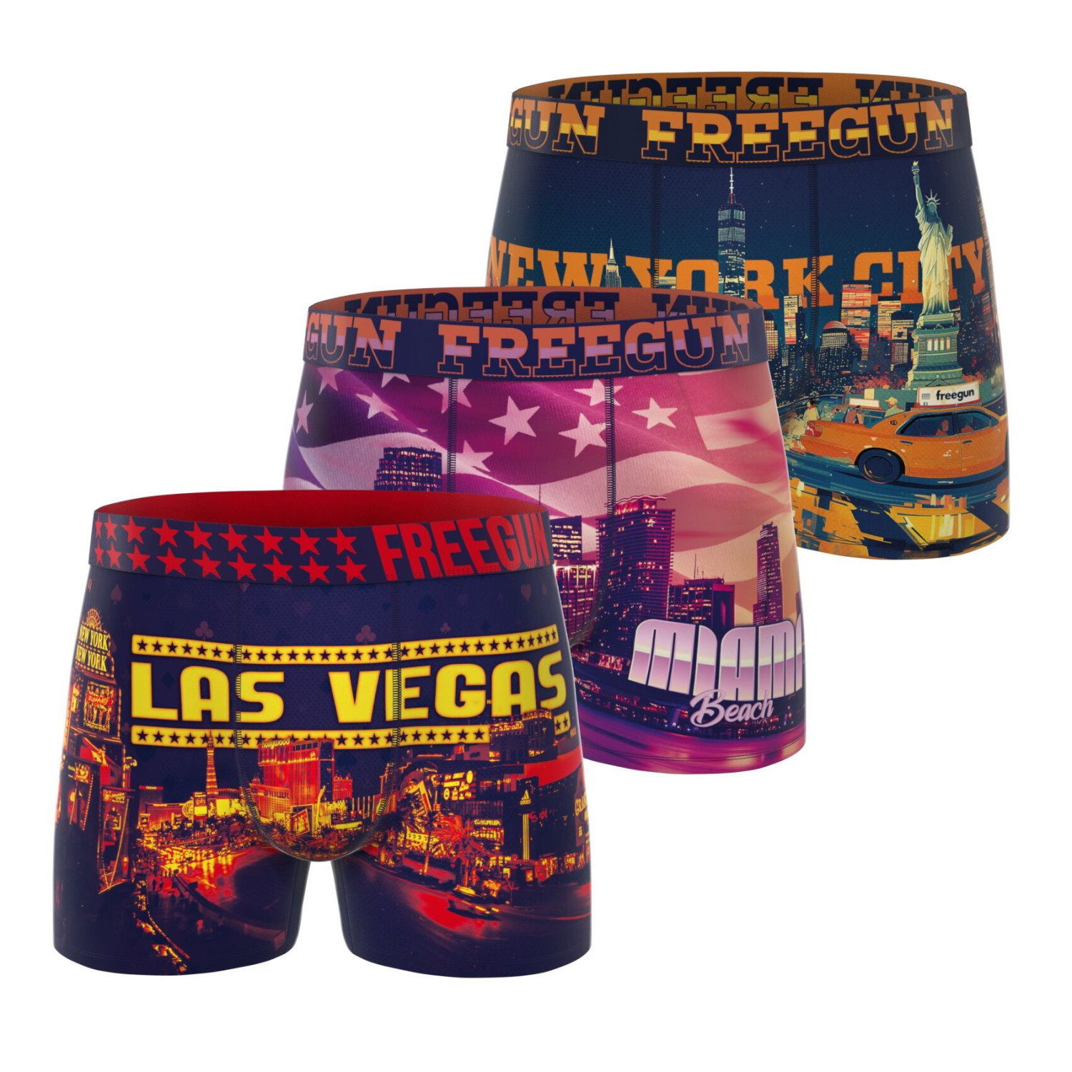 Lot de 3 boxers homme Garantie 2 ans This is America