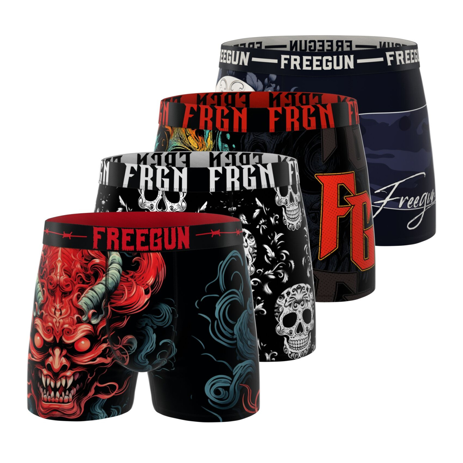 Lot de 4 boxers homme Garantie 2 ans Heavy Rock
