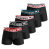 AIRNESS Lot de 5 boxers homme en coton ceintures colorées Starter
