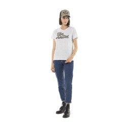 T-shirt femme moucheté col...