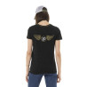 T-shirt uni col rond avec poche et print Strass