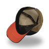 Casquette trucker avec filet souple effet bamboo avec print Crew