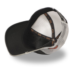 Casquette trucker avec filet souple effet bamboo avec print Crew
