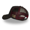 Casquette trucker avec filet souple effet bamboo avec print Crew