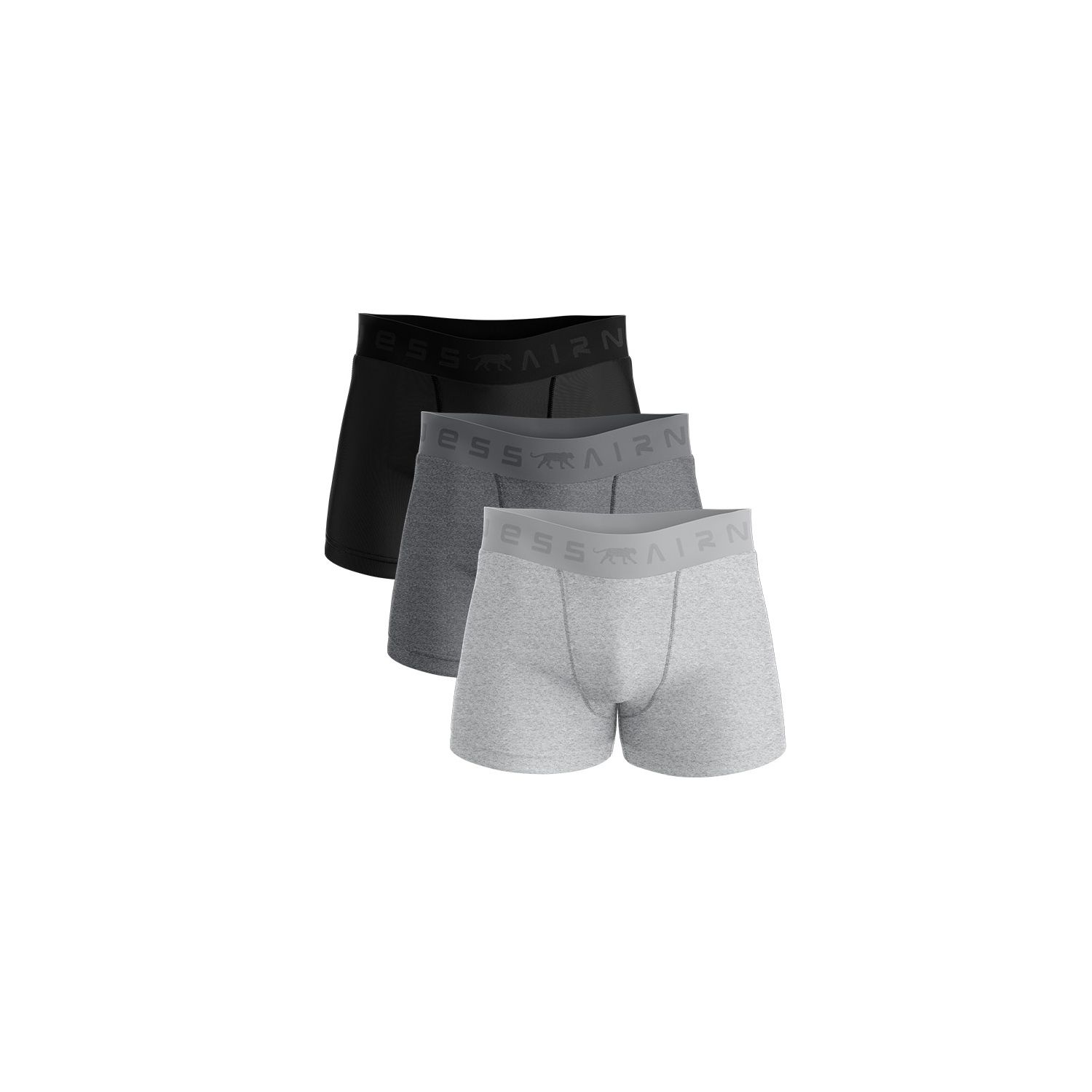 AIRNESS Lot de 3 boxers homme en coton Predator