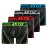 Lot de 4 Boxers homme Aktiv Sport surpiqûres colorées