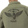 Sur Chemise homme en sergé de coton avec Patchs Cain