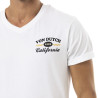 T-shirt homme col V en jersey 180gr print devant&dos Café T-shirt homme col V en jersey 180gr print devant&dos Café