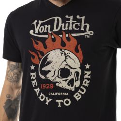 T-shirt homme col rond en jersey print devant Burnd