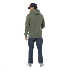 Sweat homme à capuche en molleton avec print devant