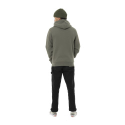 Sweat zippé homme à capuche en molleton avec print devant