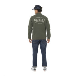 Sweat homme col montant en molleton avec print devant & dos