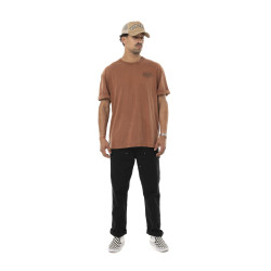 T-shirt homme relax fit en jersey acid wash print devant et dos Flash