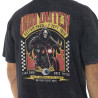 T-shirt homme comfort fit en jersey acid wash print devant&dos Reaper
