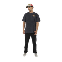 T-shirt homme comfort fit en jersey acid wash print devant&dos Reaper