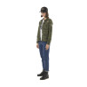 Veste militaire femme imprimé camouflage avec patchs