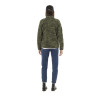Veste militaire femme imprimé camouflage avec patchs