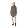 Robe Chemise femme délavée manches longues avec patchs Robe Chemise femme délavée manches longues avec patchs