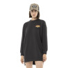Robe sweat femme manches longues avec print dos et zip sur côté Robe sweat femme manches longues avec print dos et zip sur côté