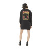 Robe sweat femme manches longues avec print dos et zip sur côté Robe sweat femme manches longues avec print dos et zip sur côté