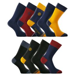Lot de 9 Paires de Chaussettes de ville coton homme peigné doux